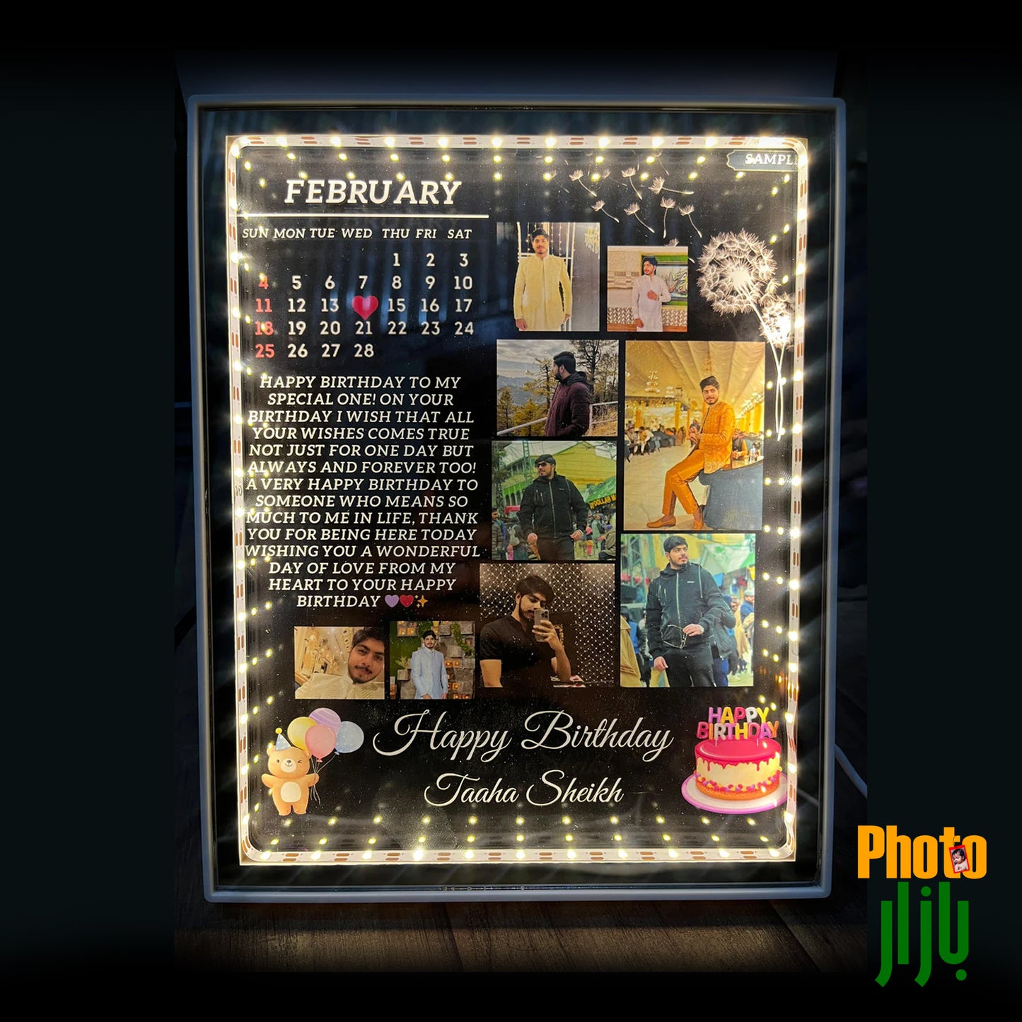 LED Majic Mirror Birthday Frame