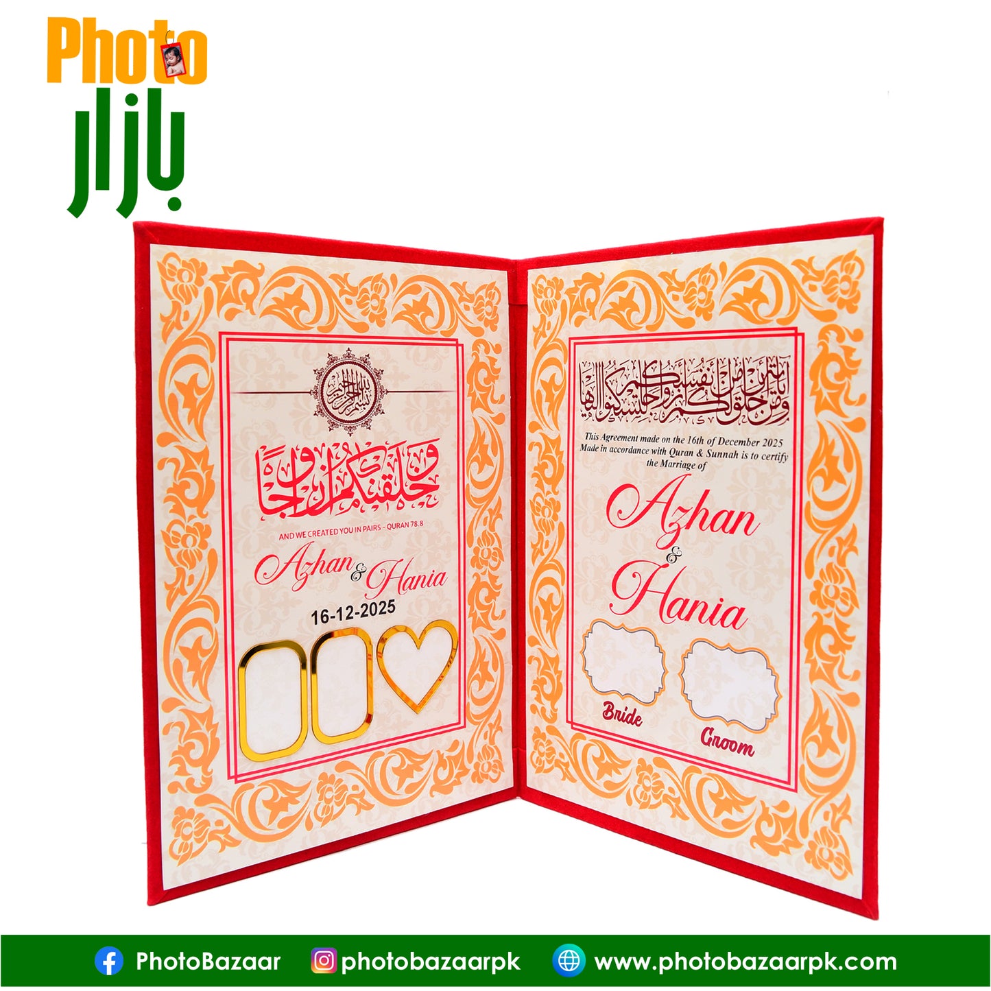 Customize Nikah Booklet
