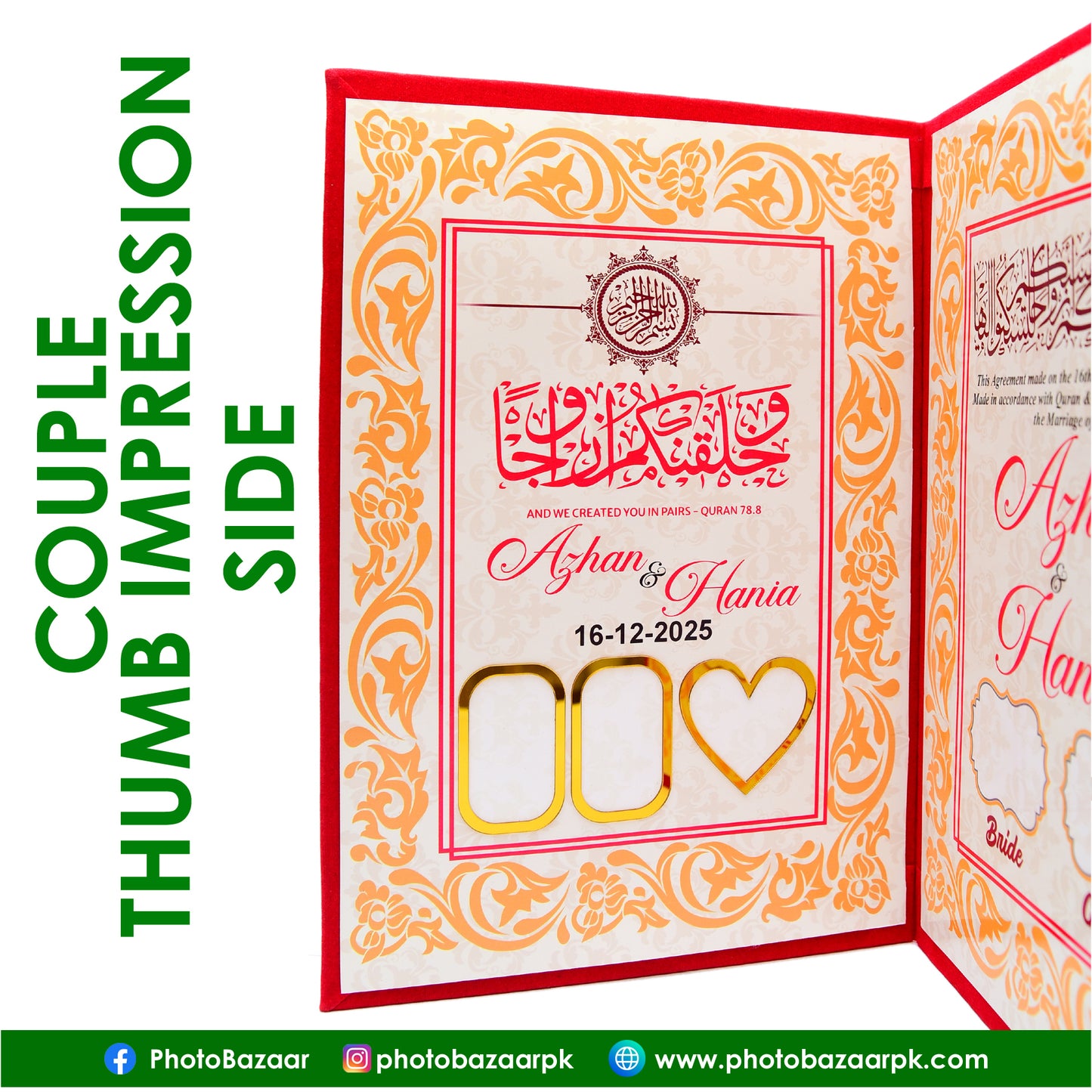 Customize Nikah Booklet