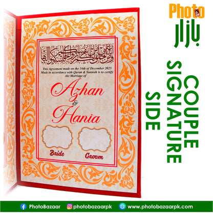 Customize Nikah Booklet