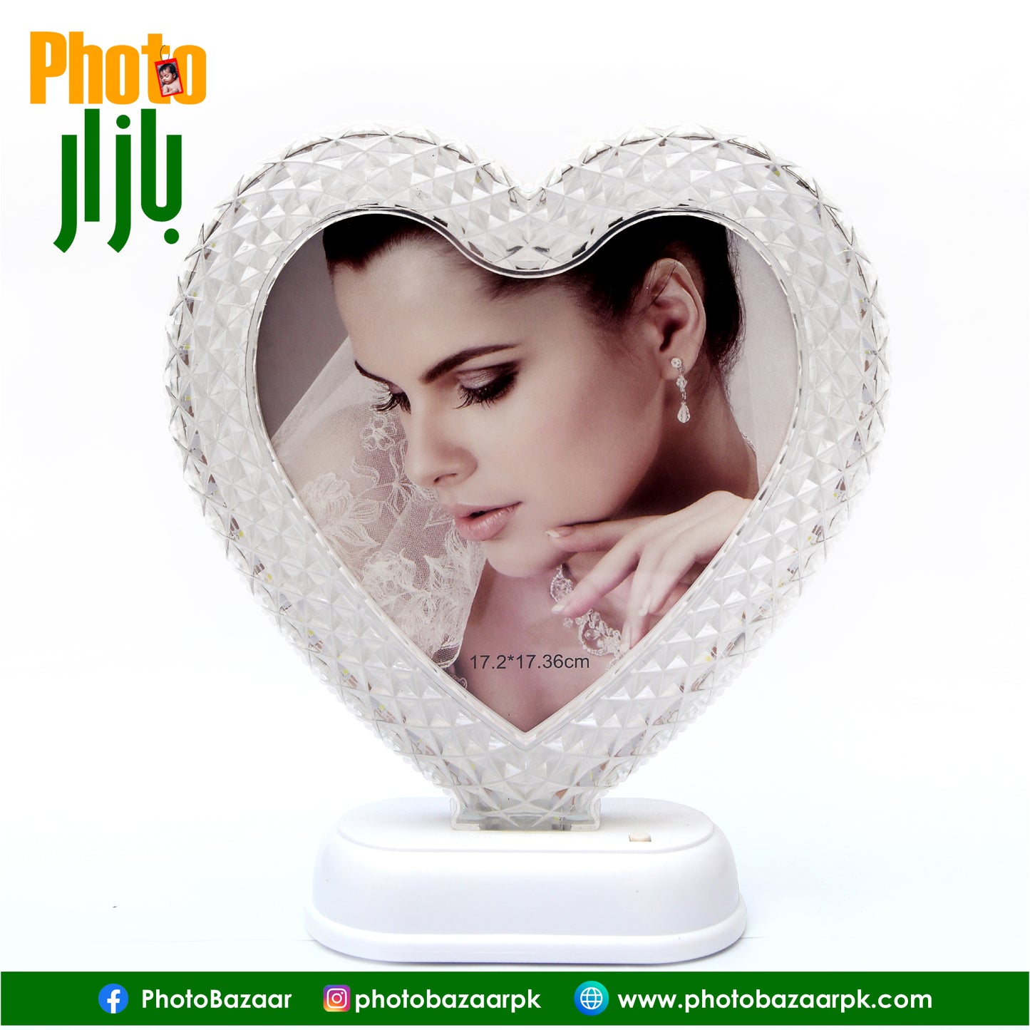 Premium LED Photo Frame Heart Shape