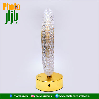 Premium LED Photo Frame Golden Light Round